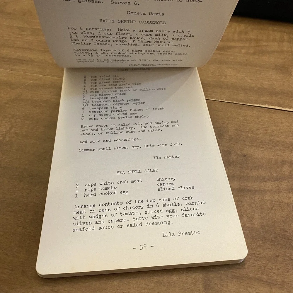 The Secretaries Cook Book HAESA Houston Texas 1965-1966 Vintage Cookbook
